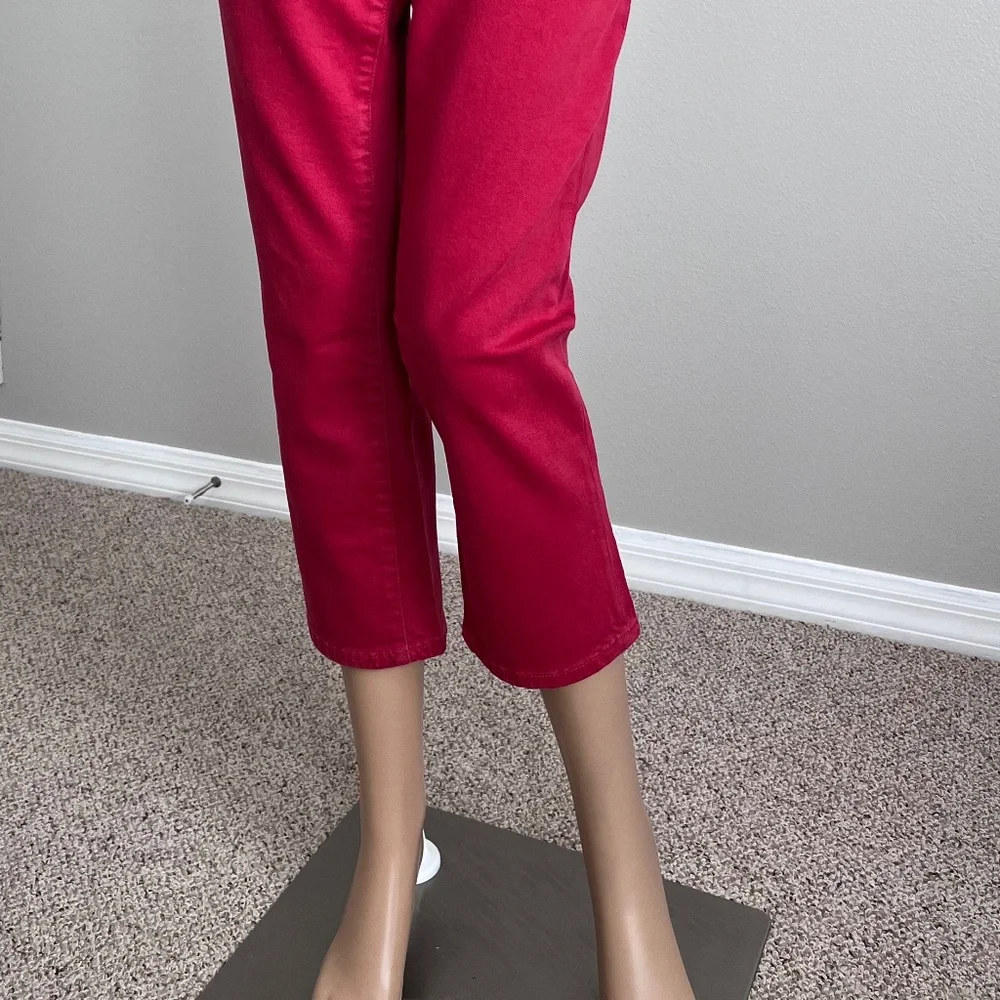 Lauren Jeans Co. LRL Women’s Red Modern Straight Cropped Jeans size 12